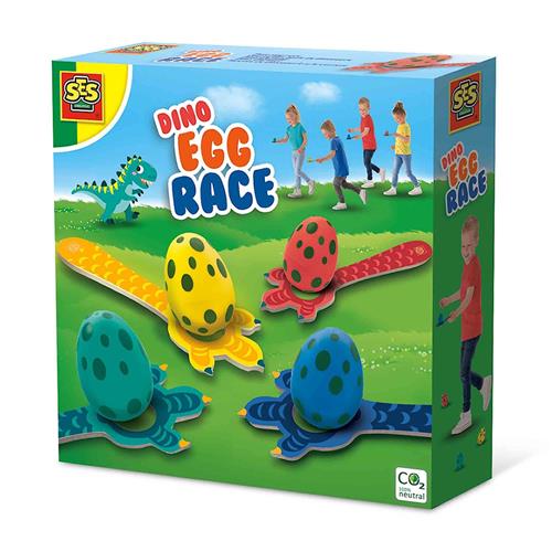 SES Creative Dino Æggeløb Multi  Multi  One Size  Grøn  One Size 3-7 Years unisex