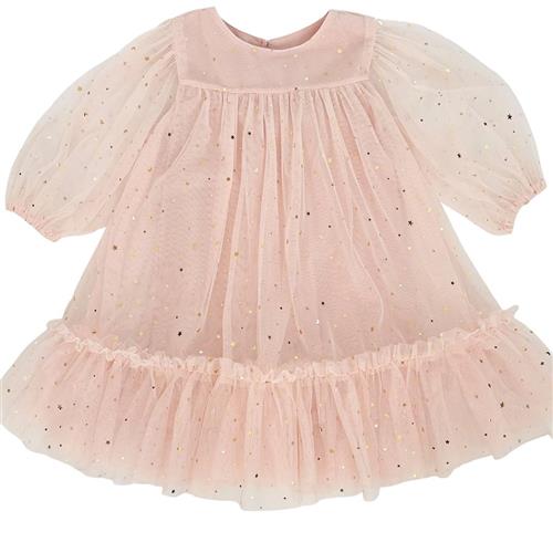 DOLLY by Le Petit Tom Empress Stjernetryk Tylkjole Ballet Pink 3-18 months  Lyserød  3-18 måneder  kvinde