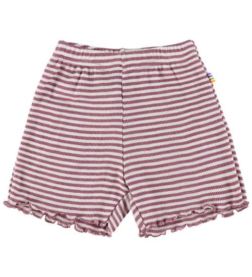 Joha Shorts - Uld/Silke - Rib - Lyng/Stribet