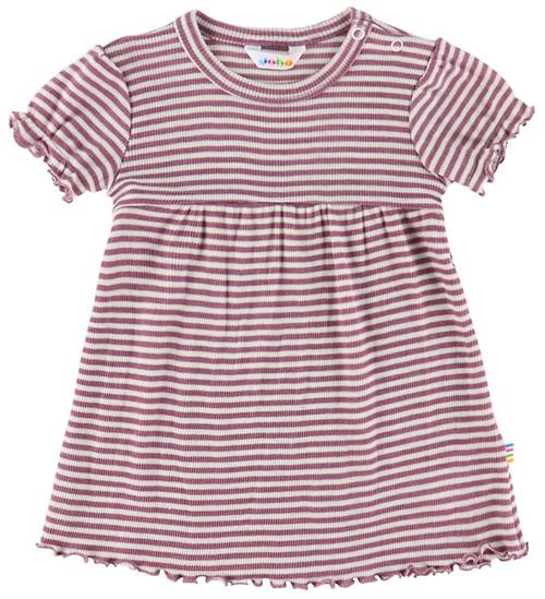 Joha Kjole - Uld/Silke - Rib - Lyng/Stribet