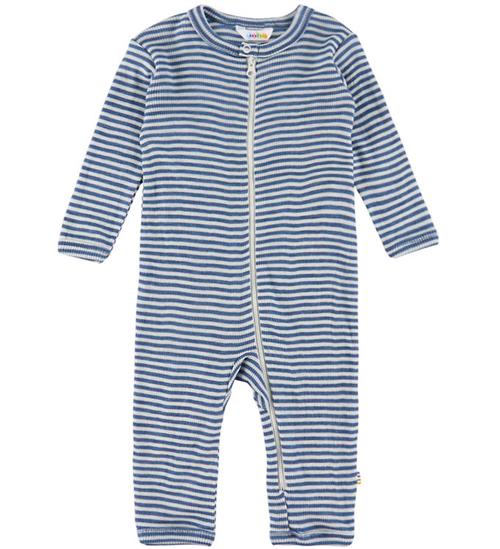 Joha Heldragt - Uld/Silke - Rib - Blå/Stribet