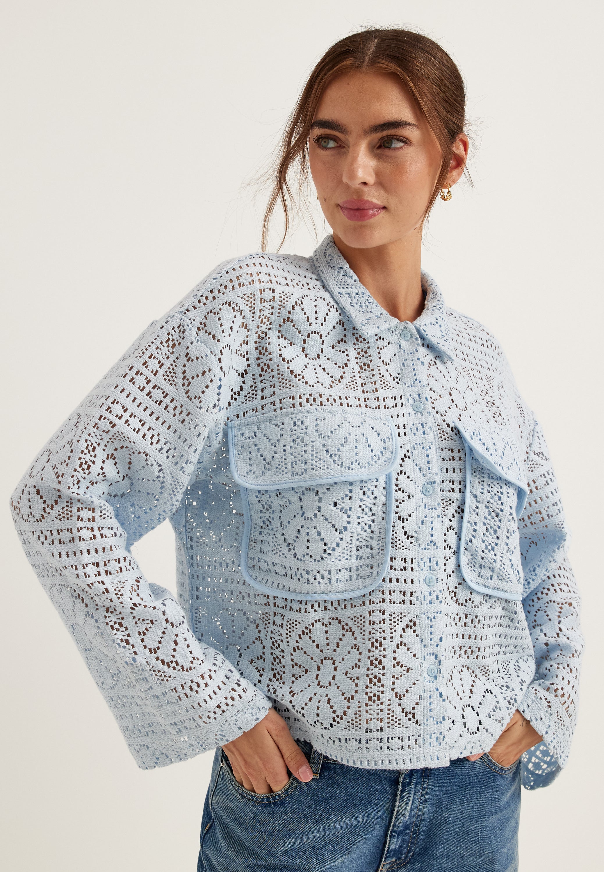 VILA Vimerinda Crochet L/S CARDIGAN
