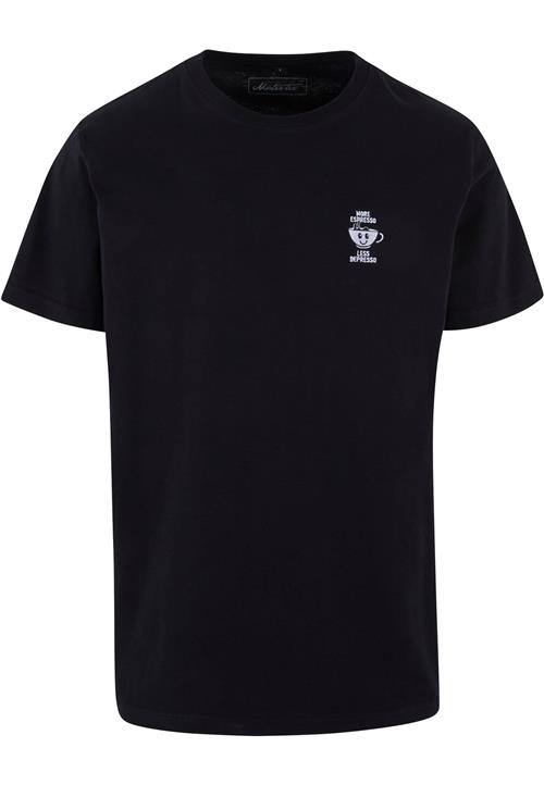 Mister Tee Bluser & t-shirts 'More Espresso Less Depresso'  sort / hvid