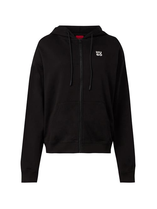 HUGO Sweatjakke 'Dalfine'  sort / hvid