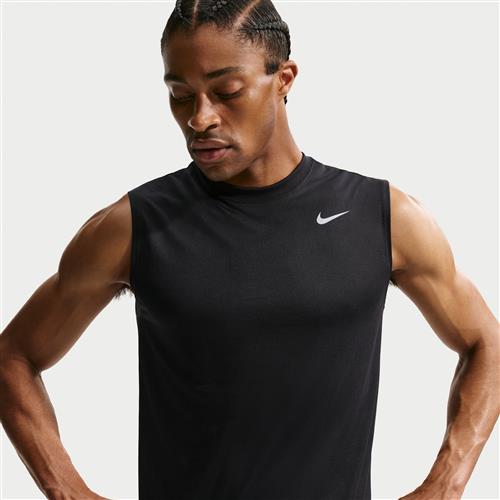 Ærmeløs Nike Dri-FIT Legend Fitness-T-shirt til mænd - sort