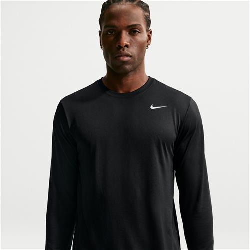 Langærmet Nike Dri-FIT Legend-fitnessoverdel til mænd - sort