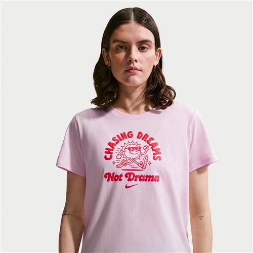 Kortærmet Nike Club-T-shirt til kvinder - Pink