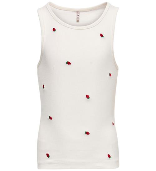 Kids Only Tanktop - KogJilly - Cloud Dancer/Berry
