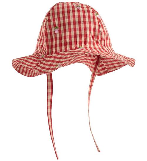 Flöss Solhat - Molly - Red/Pink Berry Gingham