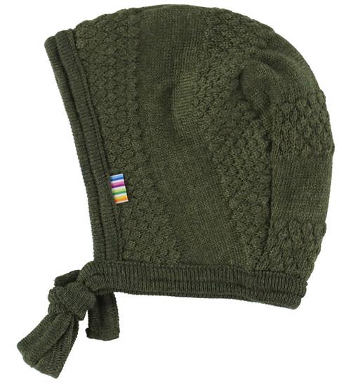 Joha Babyhjelm - Uld - Strik - Mos Grøn
