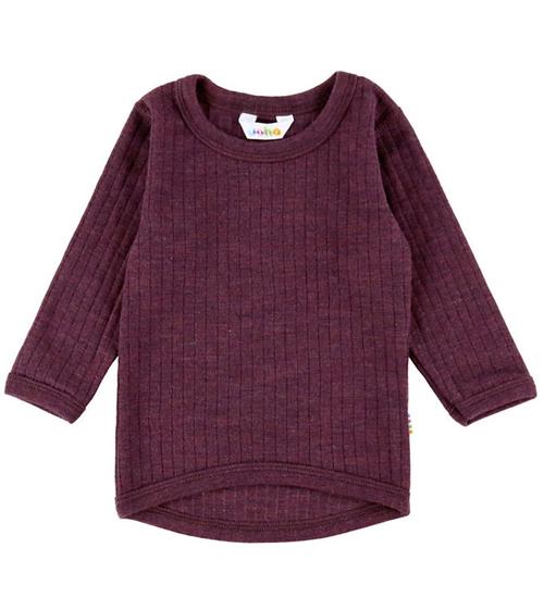 Joha Bluse - Uld - Rib - Blomme