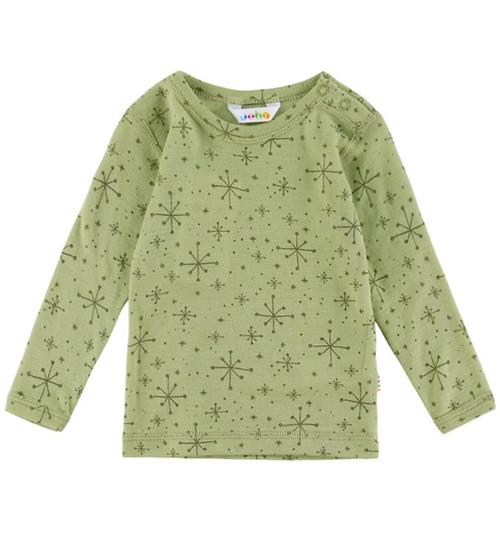 Joha Bluse - Uld - Lys Olive m. Stjerner