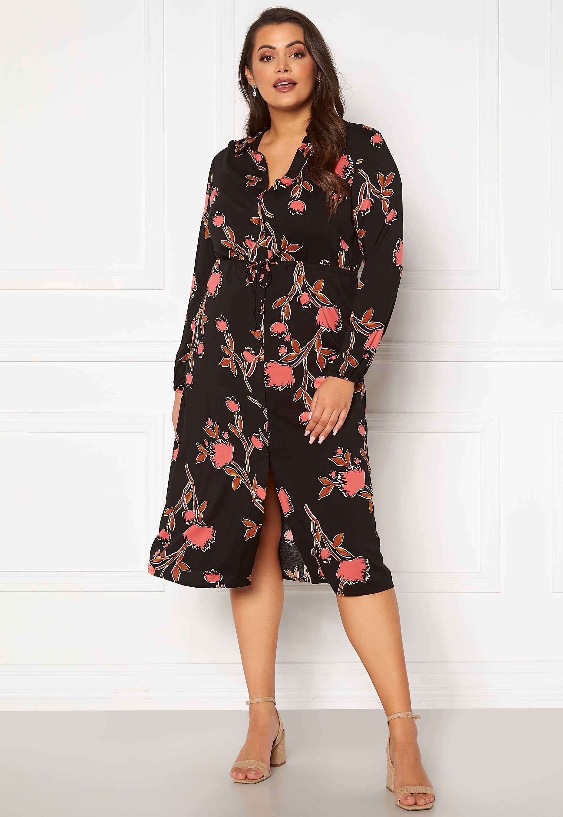 Bubbleroom Priebe LS Midi Dress