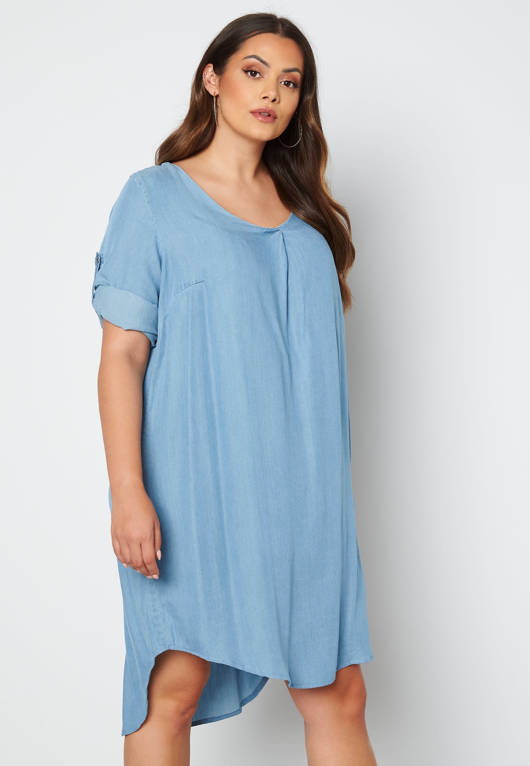Bubbleroom Jemma Life Denim Below Knee Dress