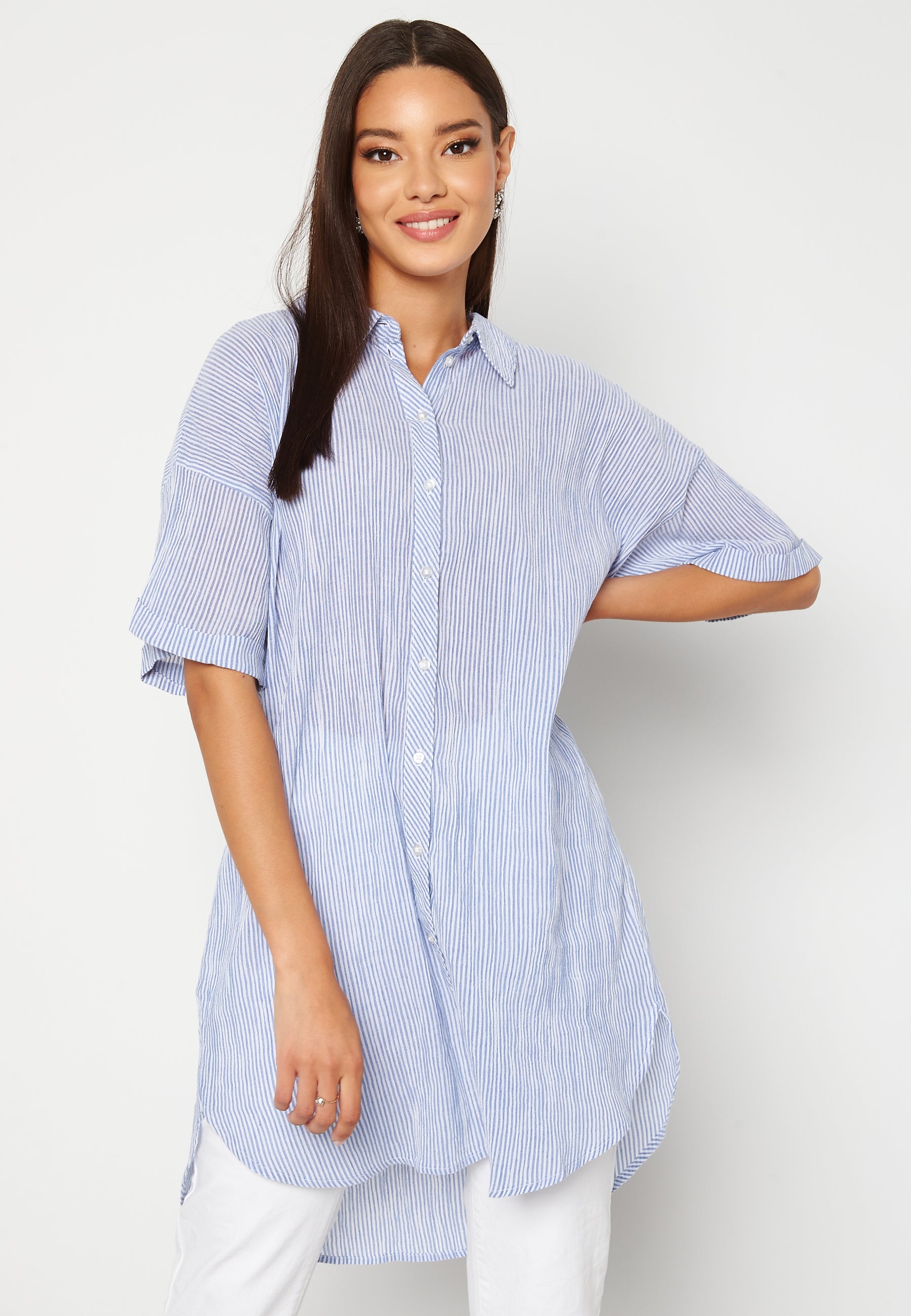 Pieces Terra SS Long Shirt