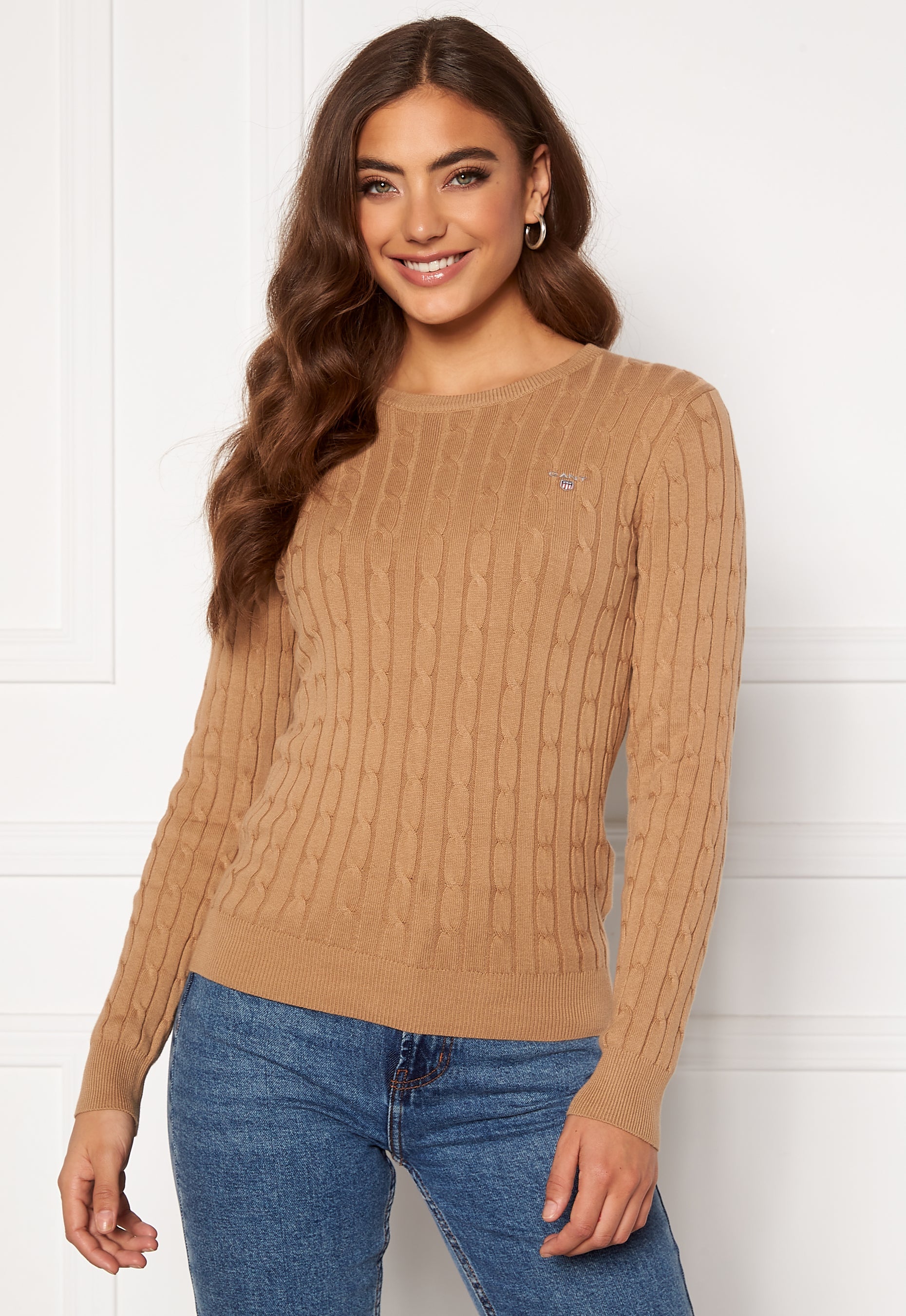 GANT Stretch Cotton Cable Crew