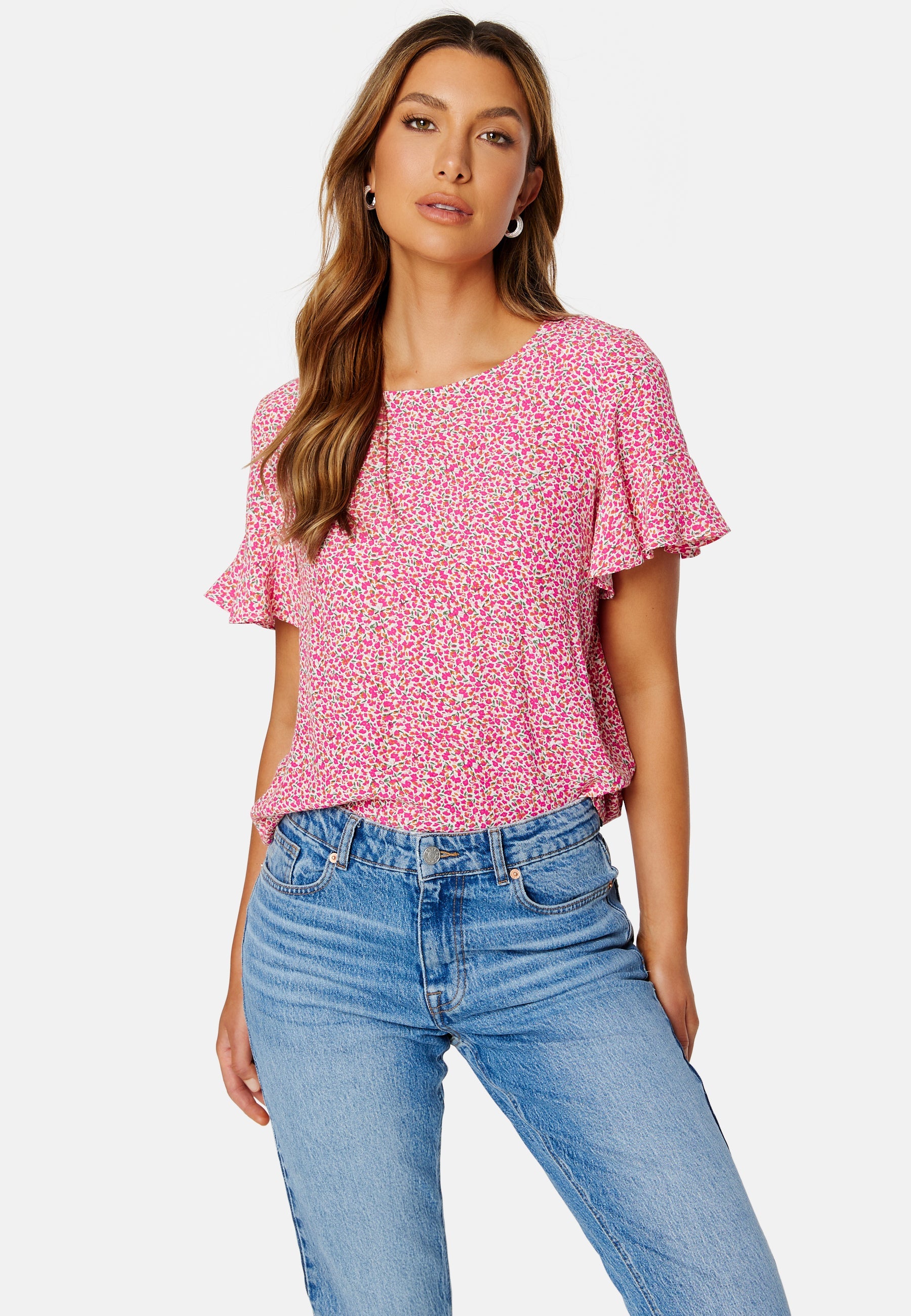 VILA Fini Flounce S/S Top