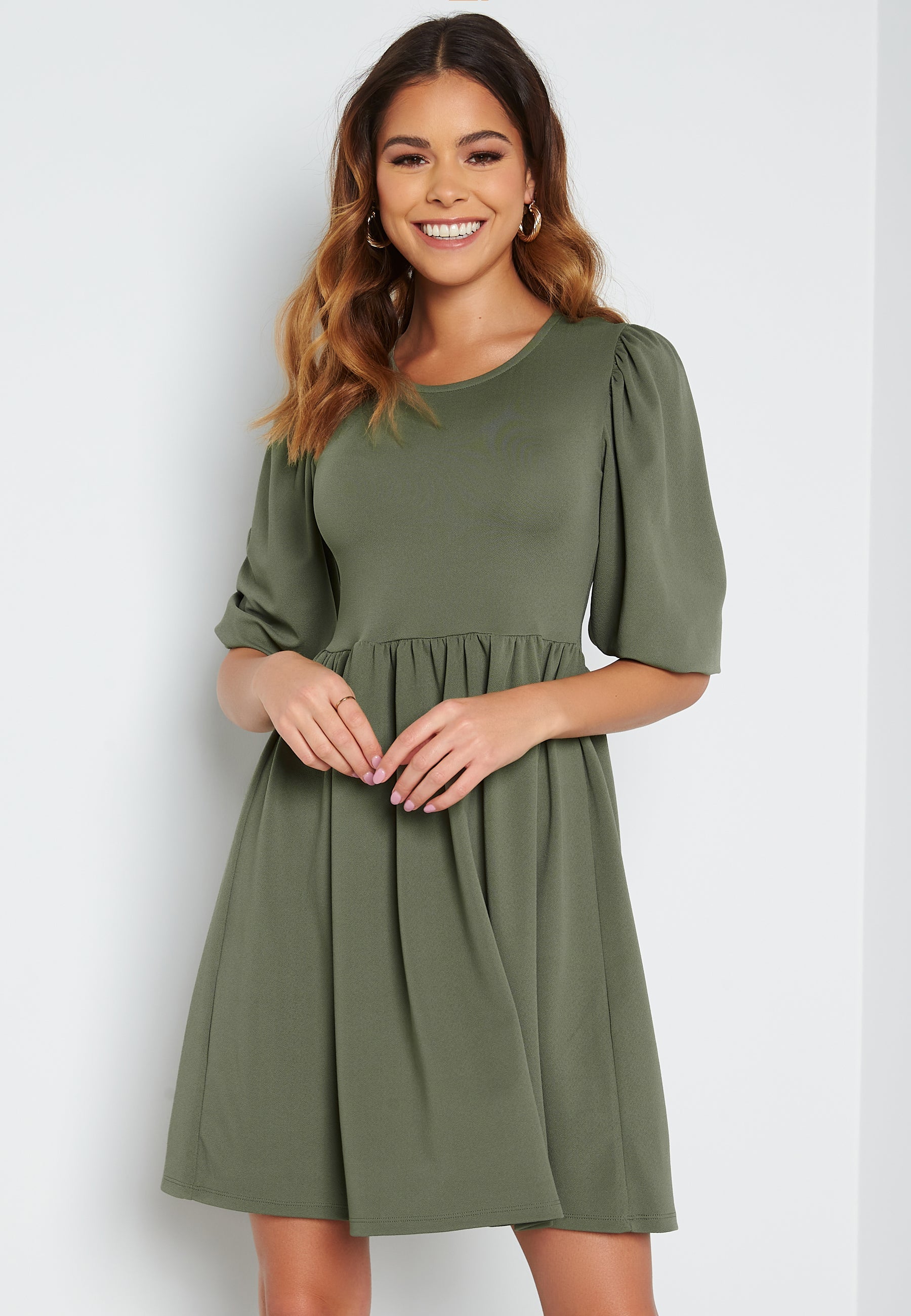BUBBLEROOM Jade puff sleeve dress