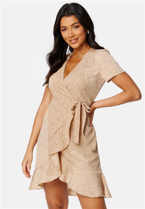 BUBBLEROOM Flounce Short Wrap Dress
