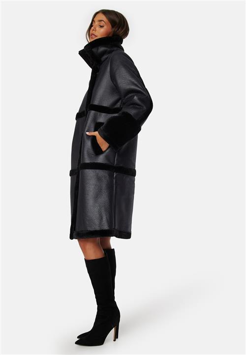 VILA Melda L/S Faux Sherling Coat