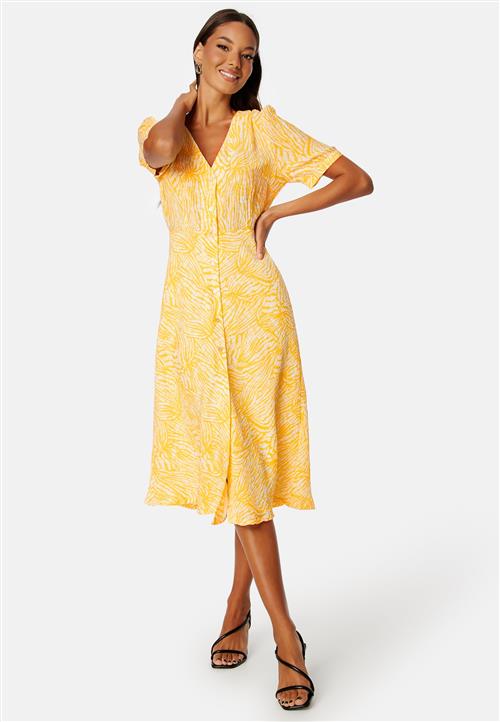 VILA Limia Eva V-Neck S/S Mid Calf Dress