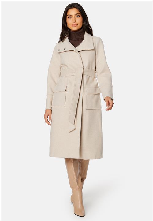 FOREVER NEW Perry Funnel Neck Wrap Coat