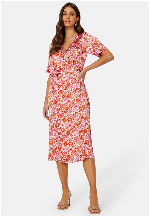 VILA Naria S/S Wrap Midi Dress