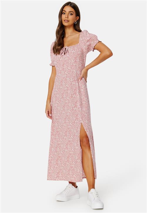 BUBBLEROOM Front Tie Long Viscose Dress
