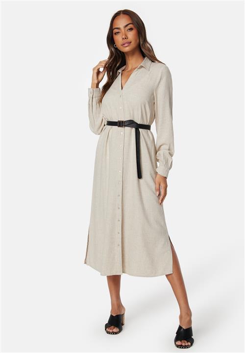 Happy Holly Linen Shirt Dress