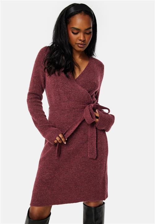 Pieces Ellen LS Wrap Knit Dress
