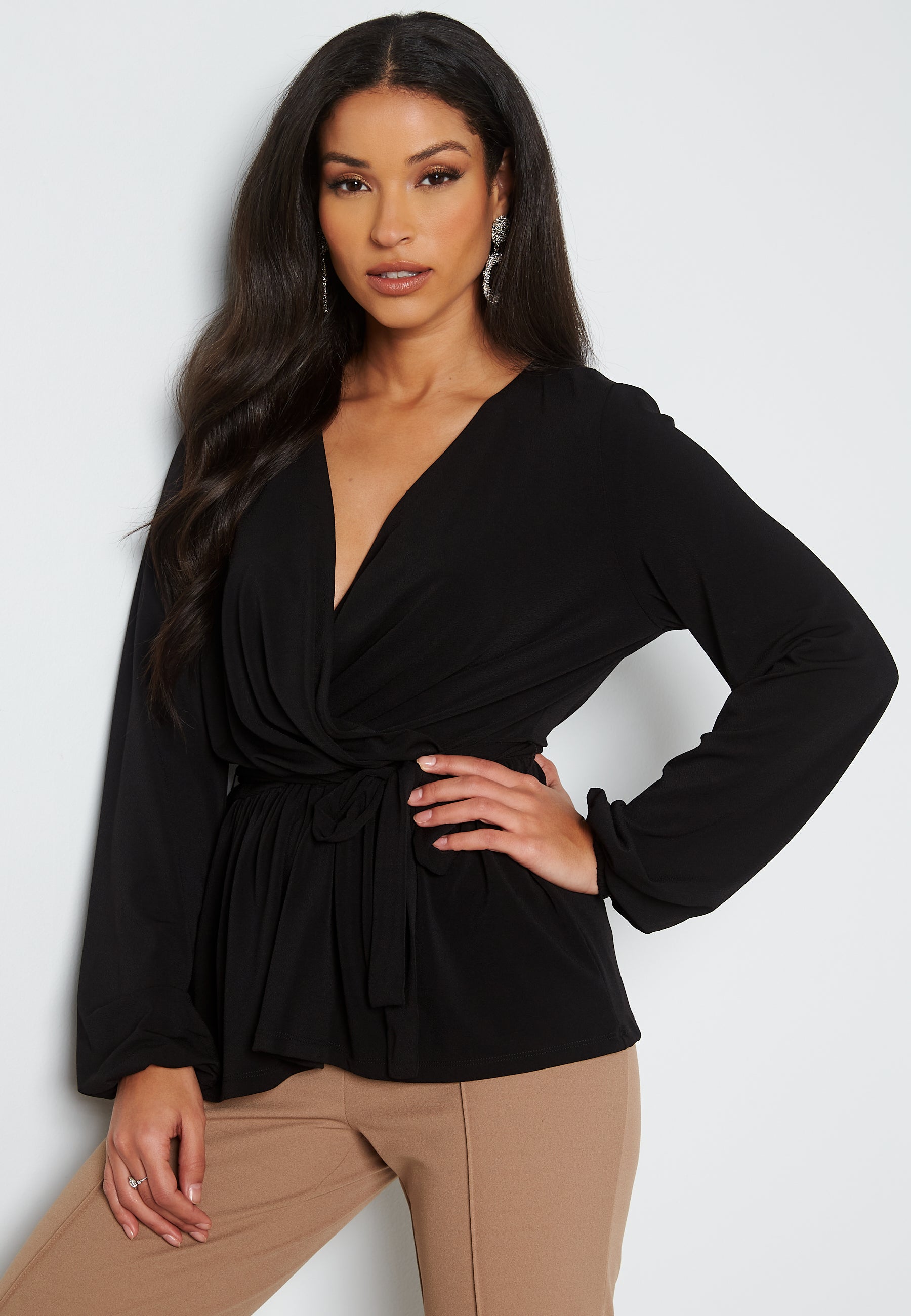 ONLY Furious Glitter Wrap Top