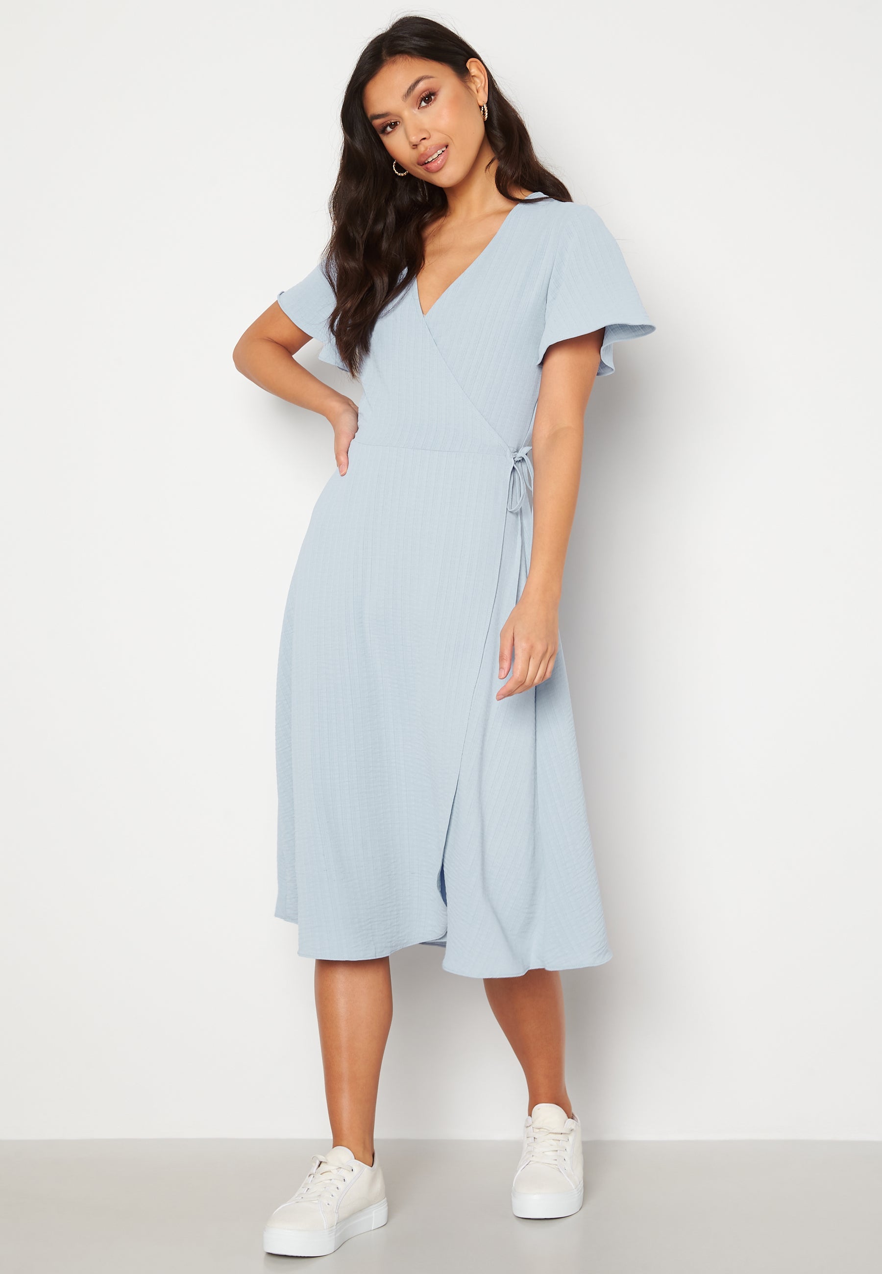 VILA Lovie S/S Wrap Midi Dress
