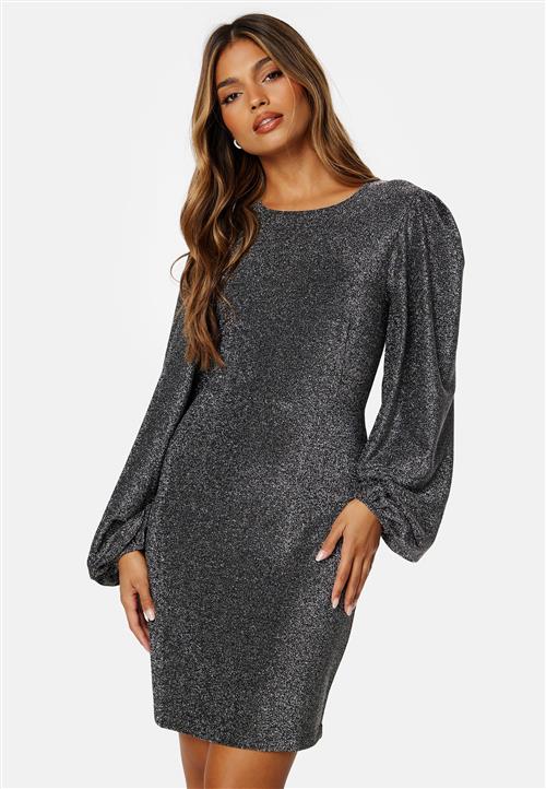 BUBBLEROOM Puff Sleeve Sparkling Dress
