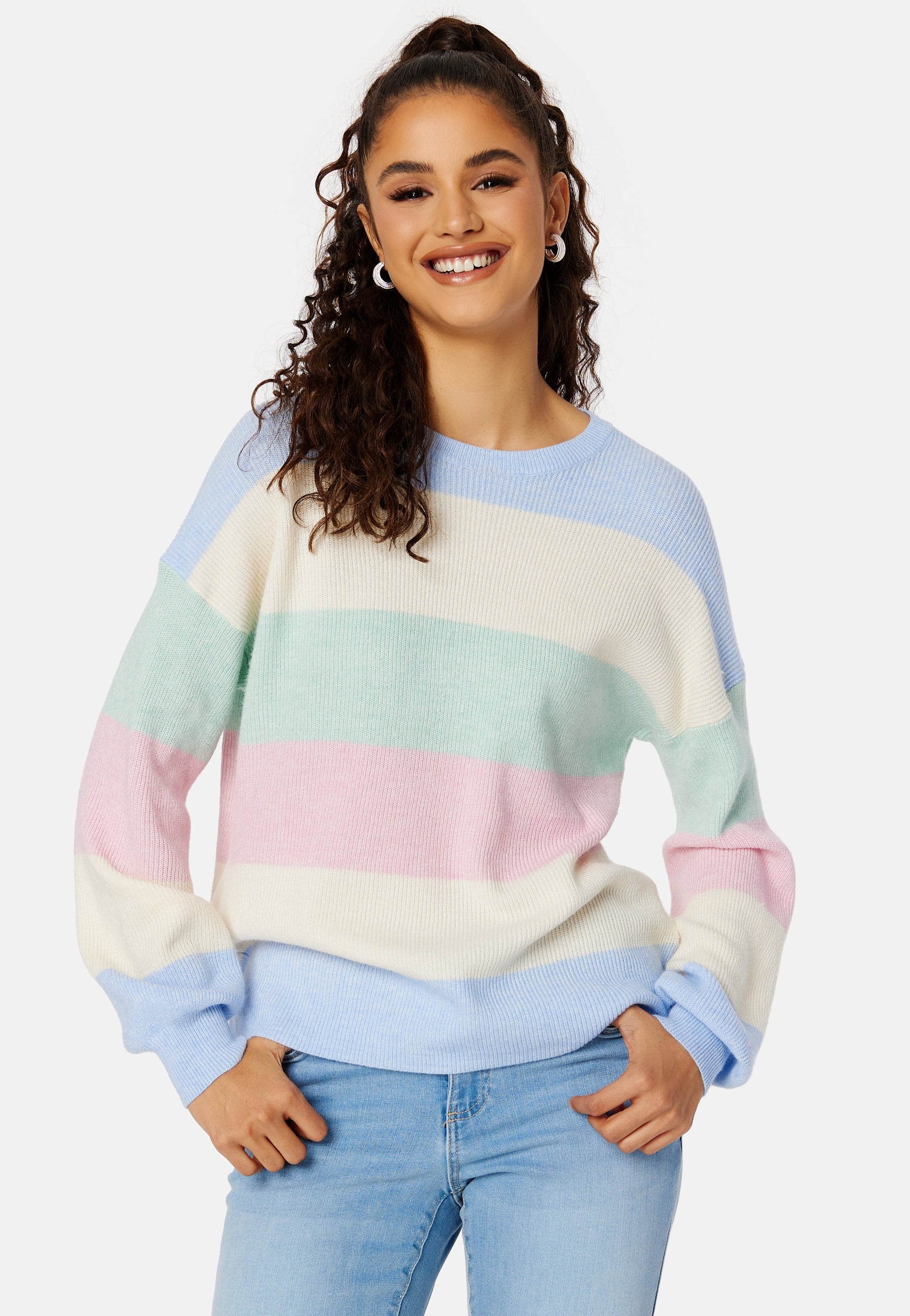 ONLY Atia L/S Stripe Pullover Knt