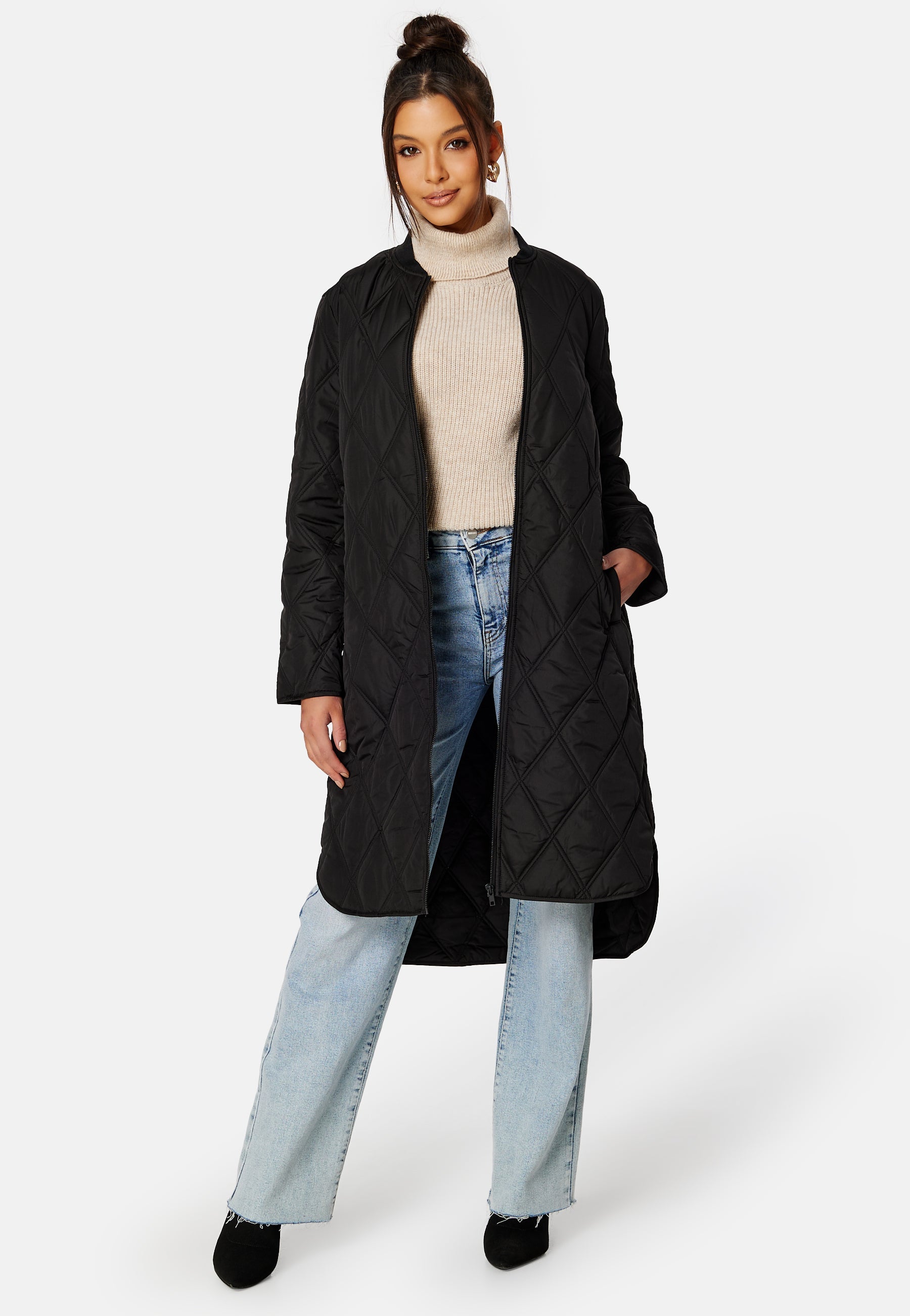 VILA Quila New L/S Highlow Quilted