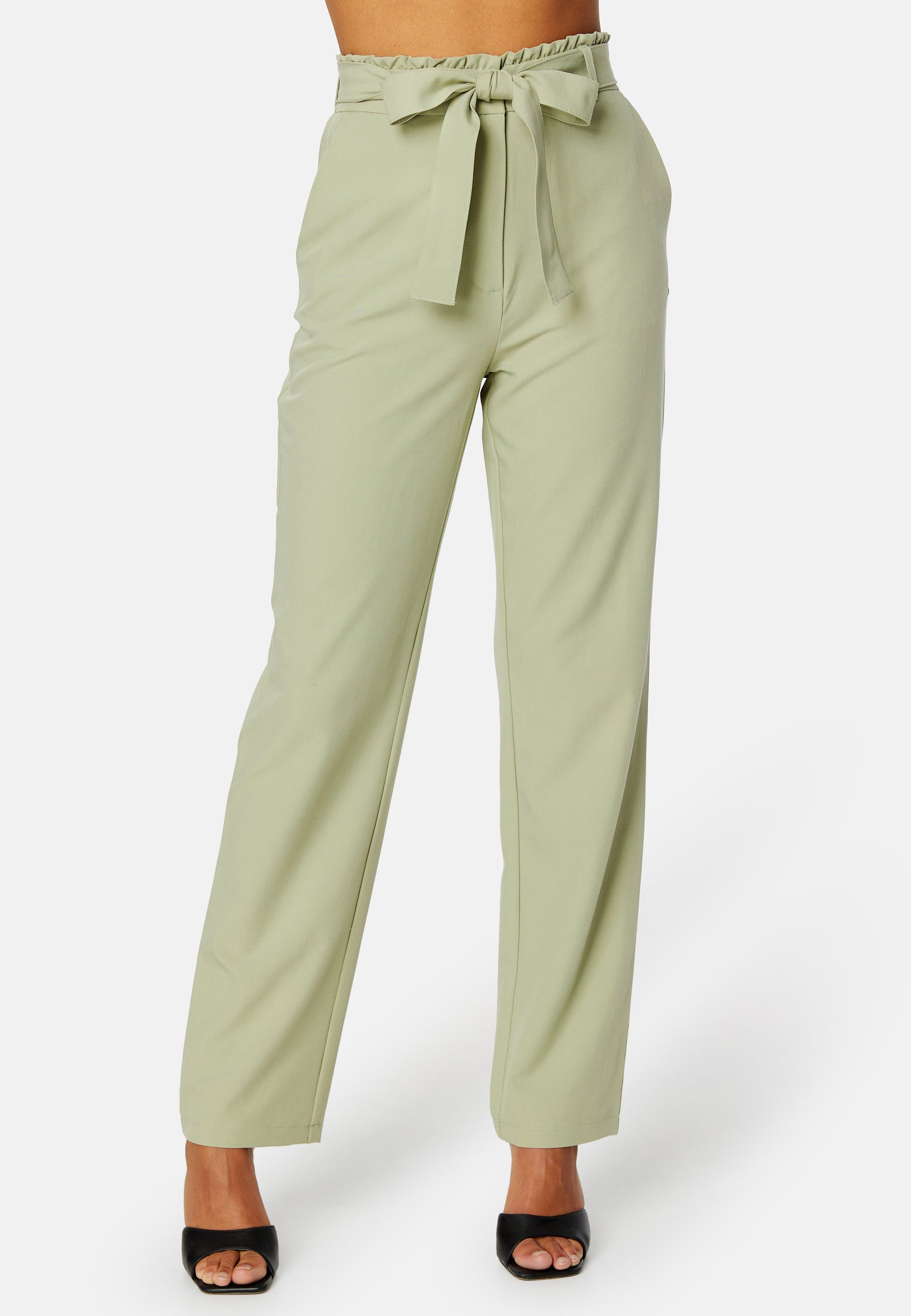 Pieces Bosella HW Paperbag Straight Pant