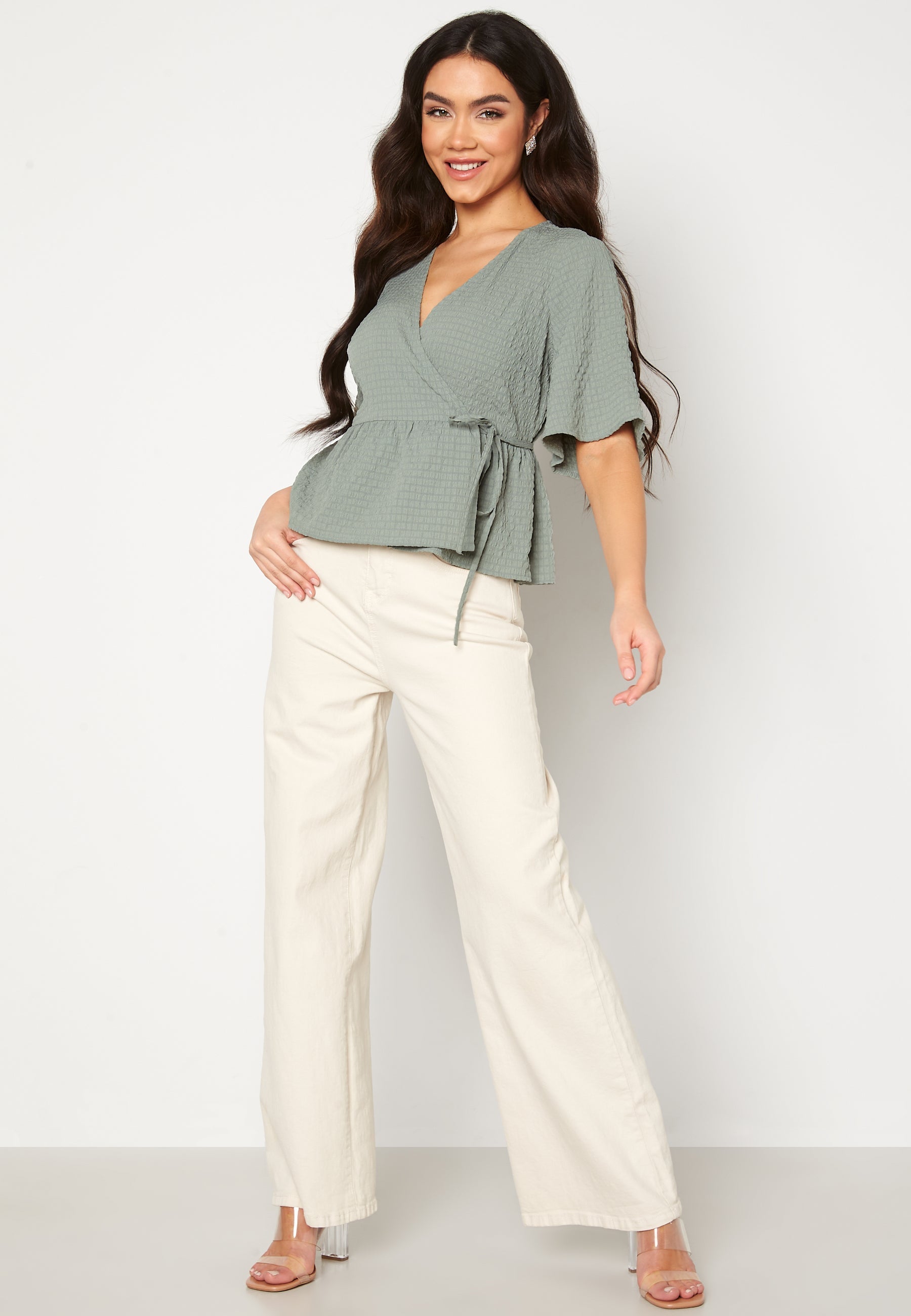 Happy Holly Ruth wrap blouse