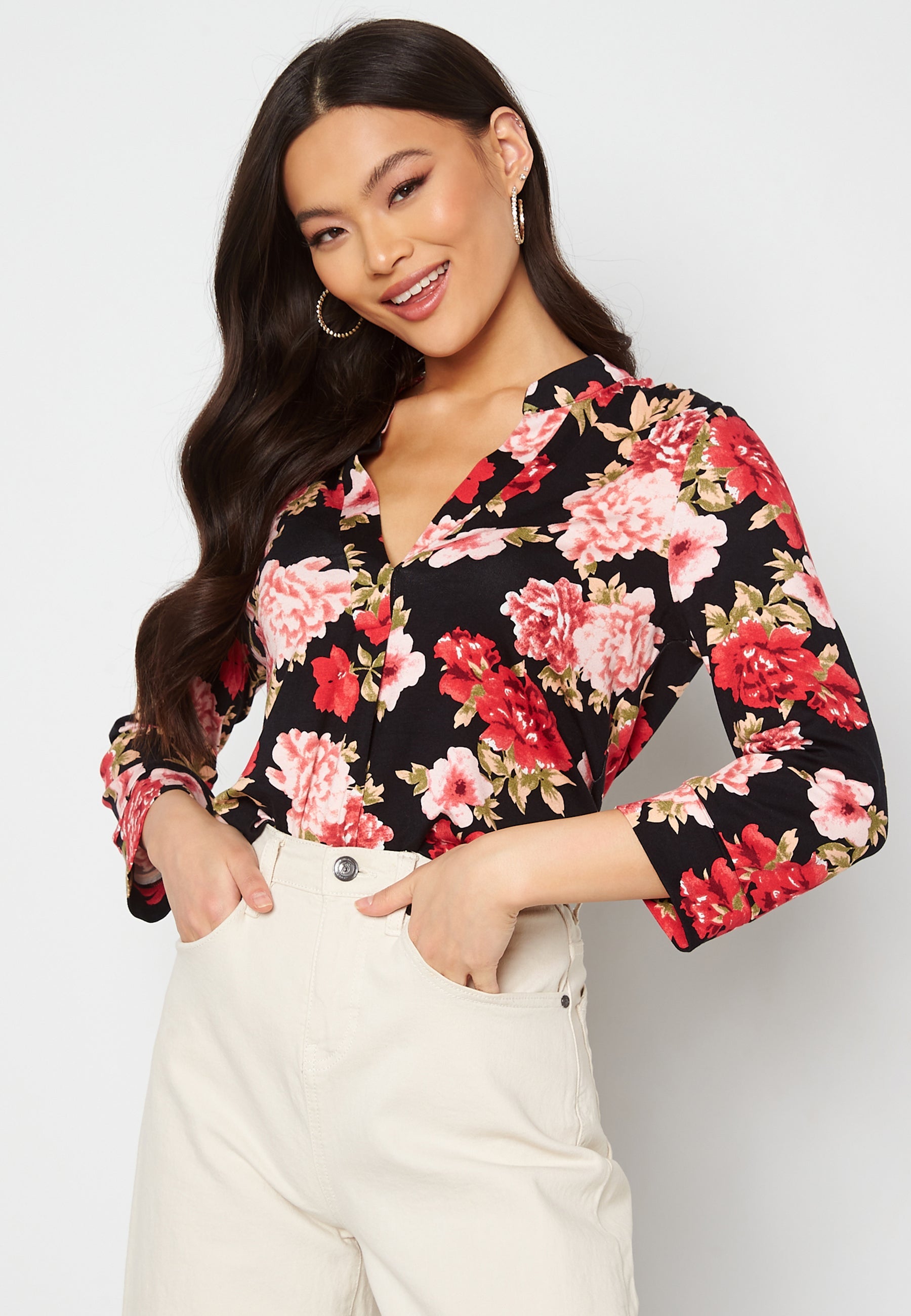 Happy Holly Milly 3/4 sleeve tunic