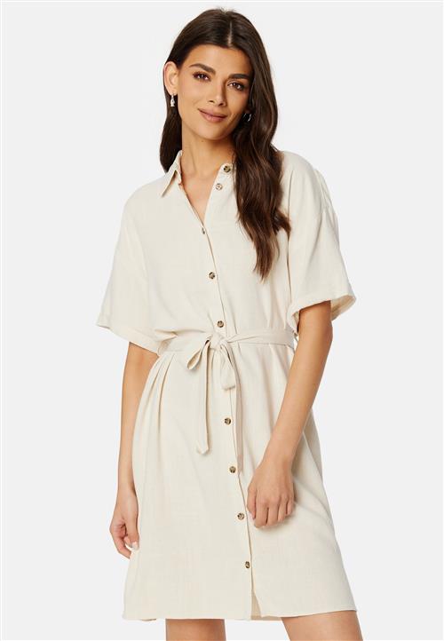Pieces Pcvinsty Linen Shirt Dress