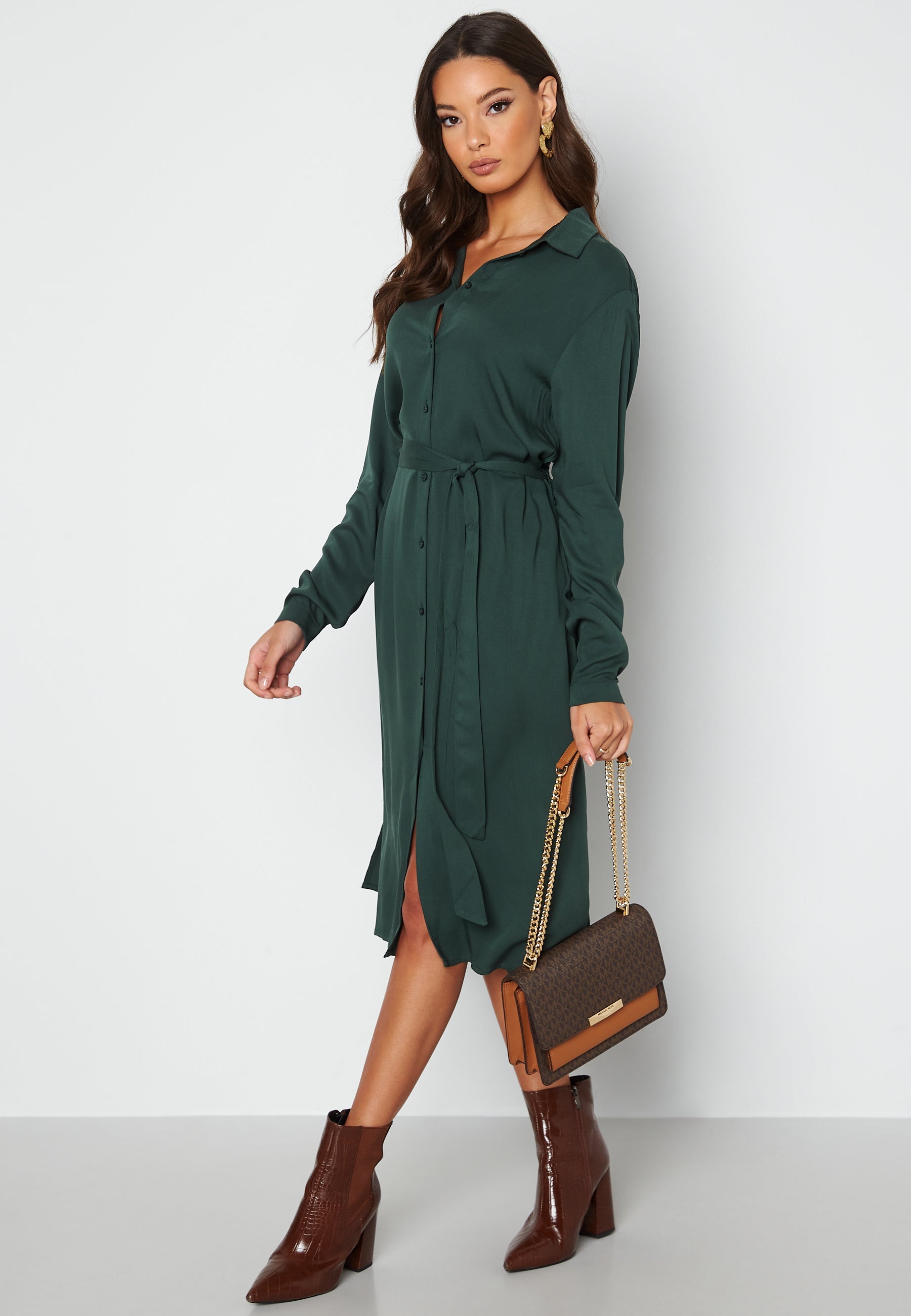 VILA Dania Belt L/S Shirt Dress