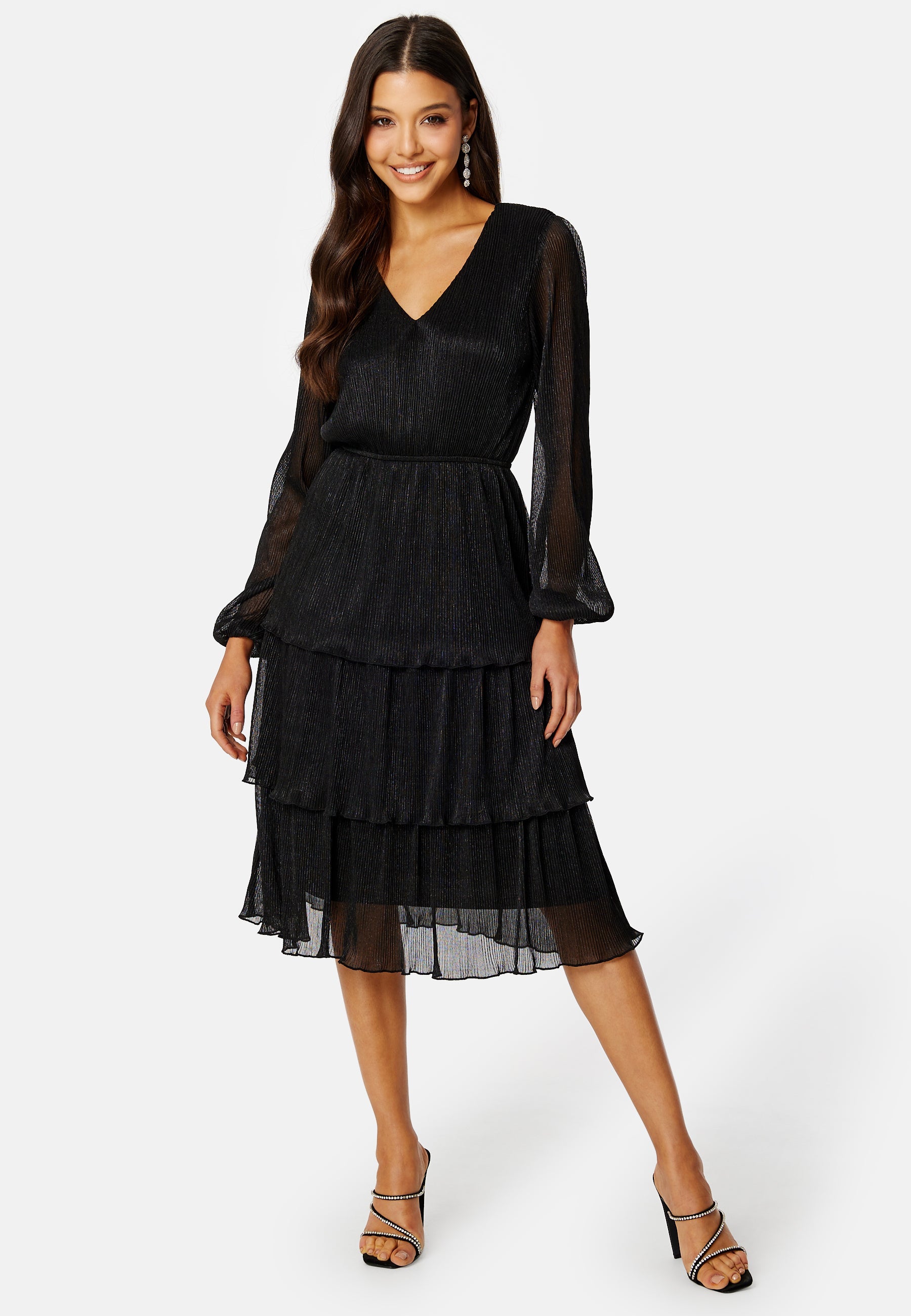 Happy Holly Jassie Pleated Sparkling Dress