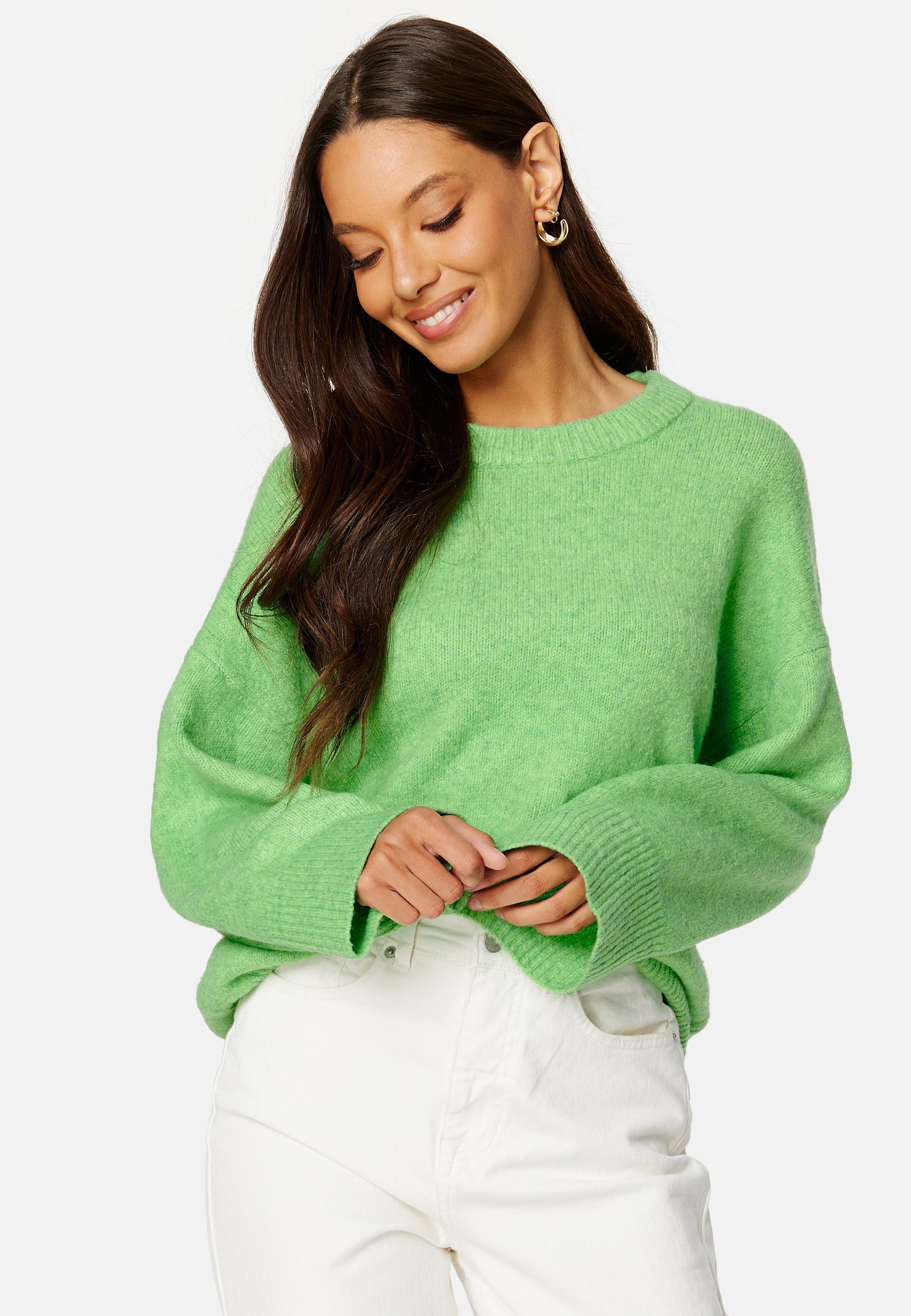 Pieces Tulle LS Oversize O-Neck Knit