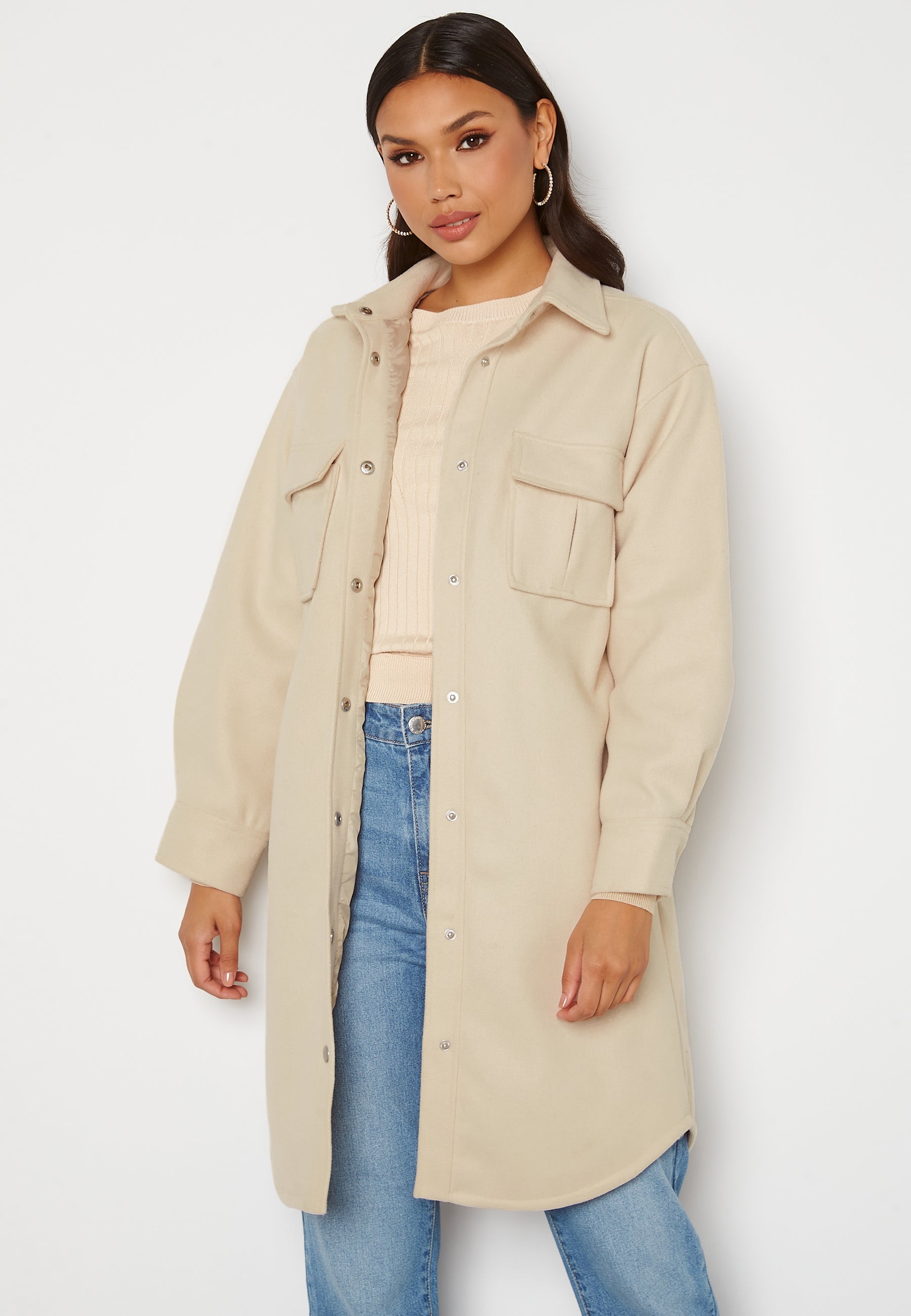 BUBBLEROOM Alice Long Shirt Jacket