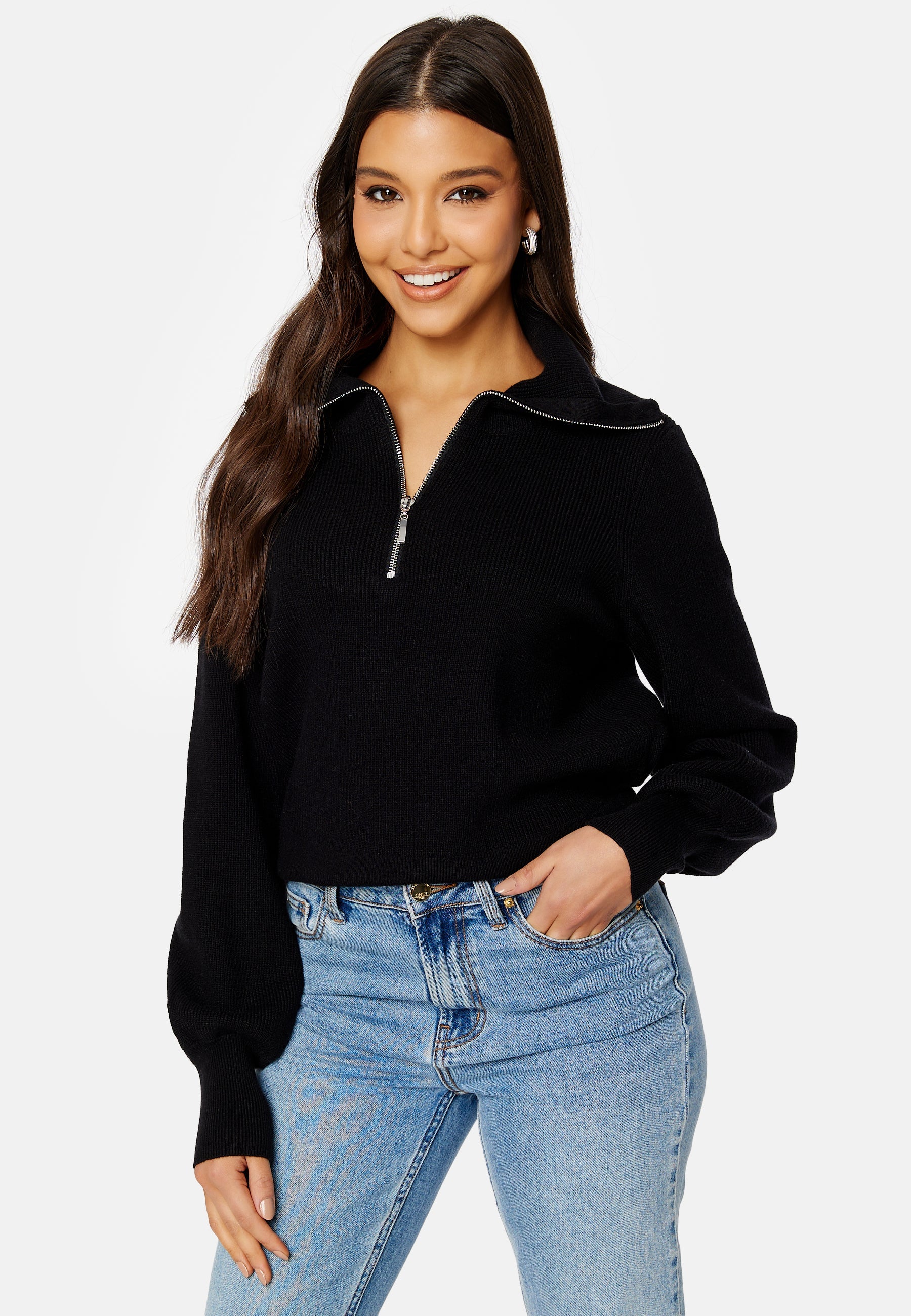 YAS Dalma LS Zip Knit Pullover