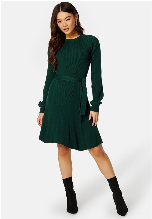 BUBBLEROOM Rib Knitted Skater Dress