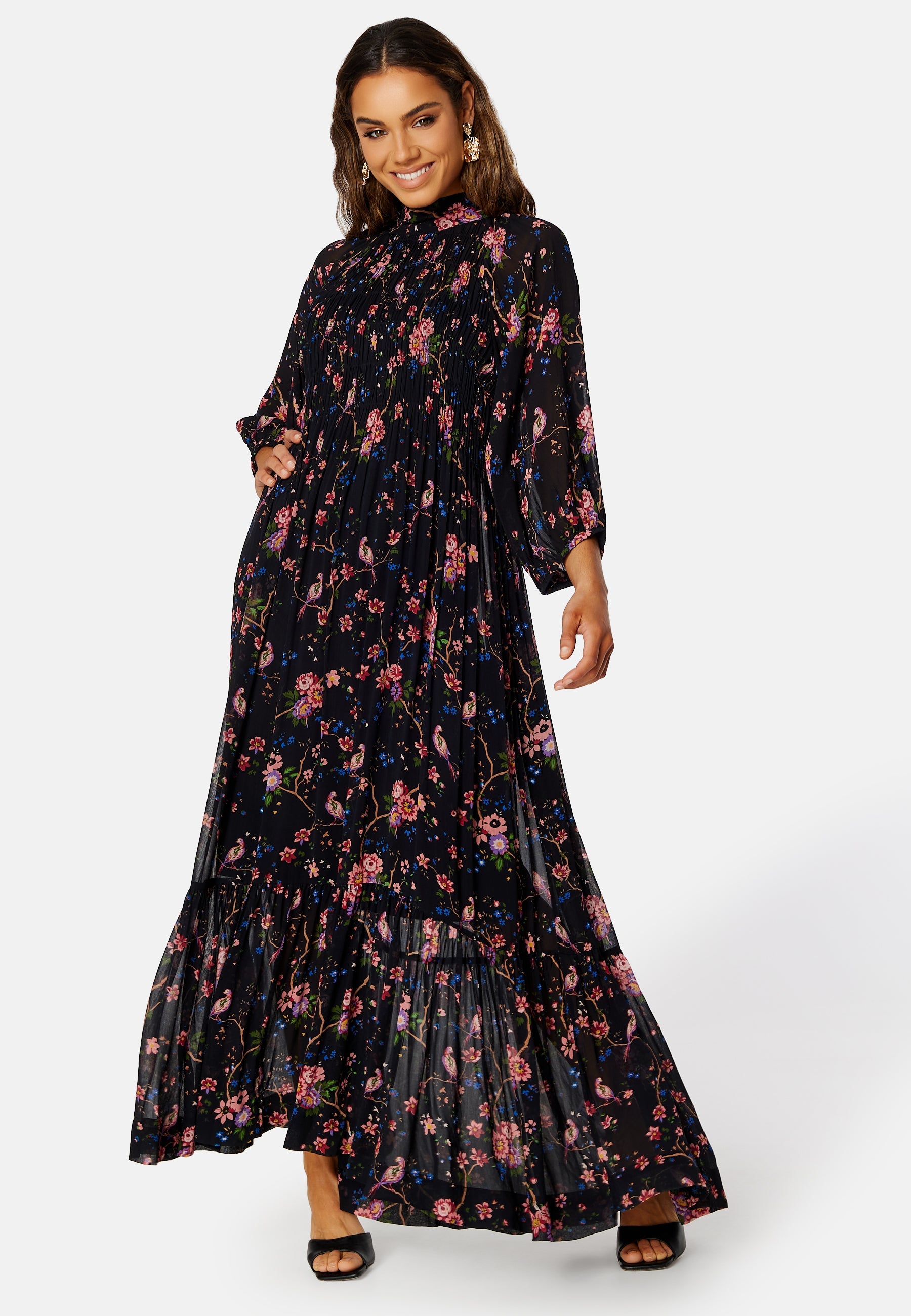 byTiMo Georgette High Neck Dress