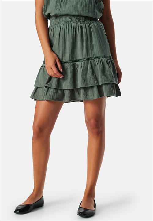 VILA Vitovan flounce short skirt