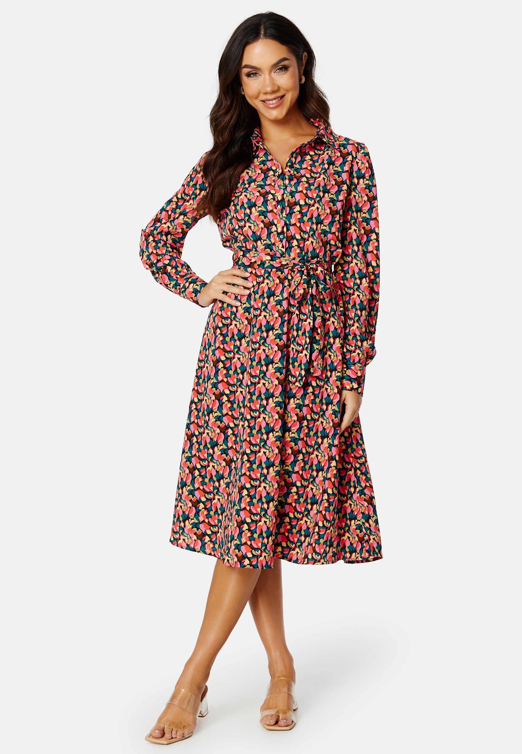 Pieces Bine Hember LS Shirt Dress