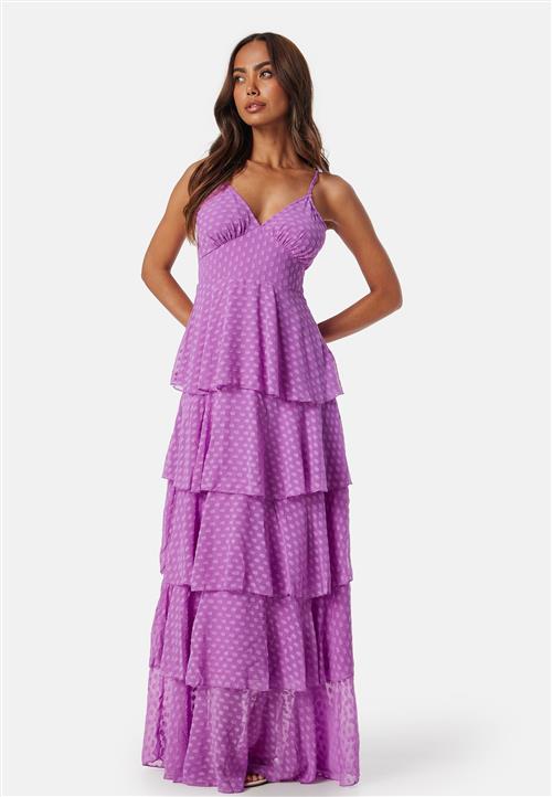 VILA Viika V-Neck maxi flounce dress