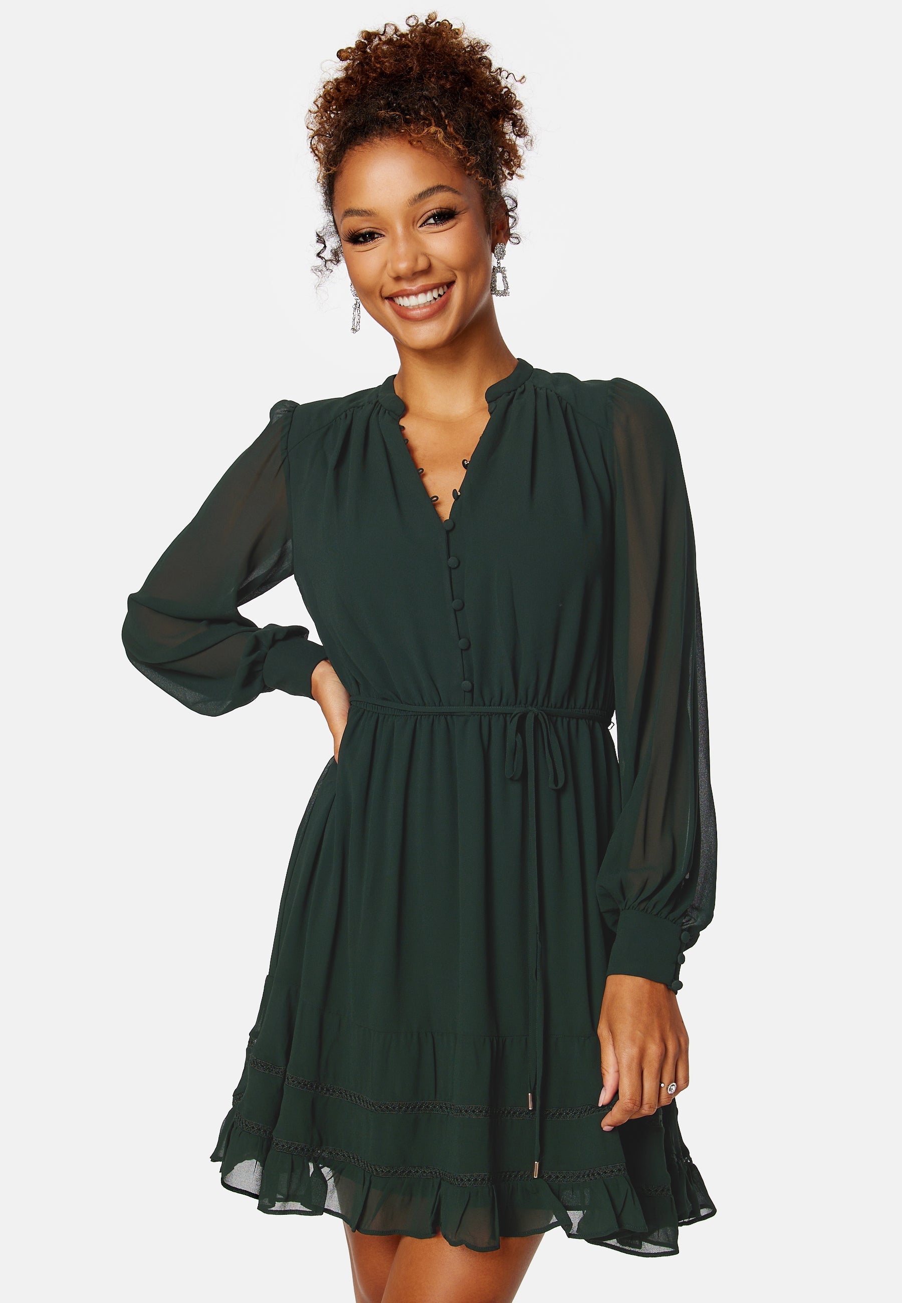 FOREVER NEW Charlotte Button Up Skater Dress
